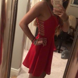 Red cocktail dress